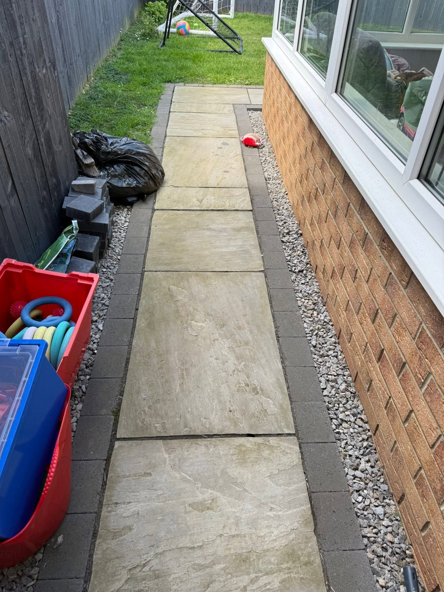 Garden path after pressure washing — path cleaning in Thornaby  Teesside by Ingleby Garden Maintenance (IGM)
